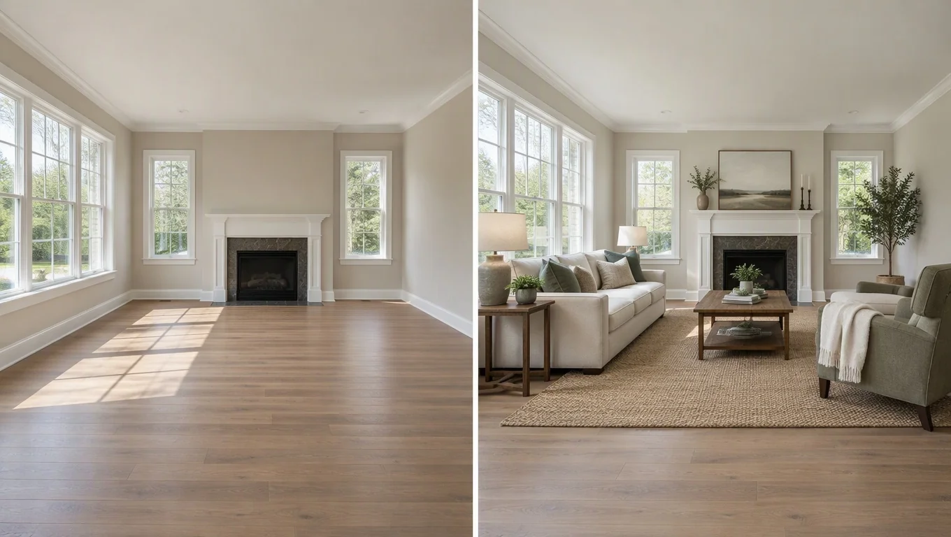 Virtual Staging Examples: 12 Before-and-After Room Transformations